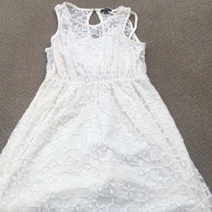Lacey off white summer dress